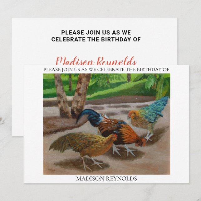 Summer Farm Scene in Bright Sunlight Birthday (Front/Back)