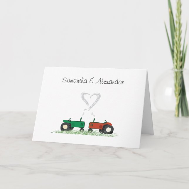 Summer Farm Wedding Invitation Card (Front)
