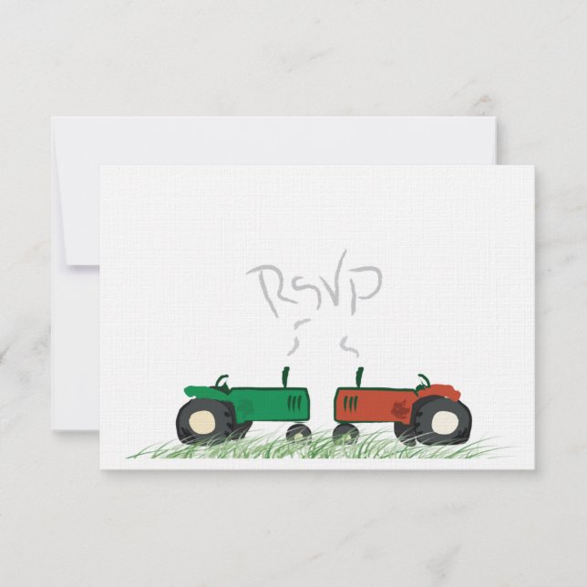 Summer Farm Wedding RSVP Card (Front)