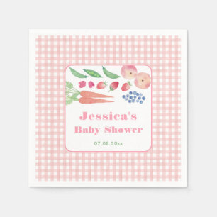 Summer Farmers Market Baby Shower Party For Girl Napkin
