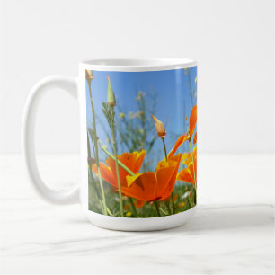 Summer feeling of wild orange flowers. coffee mug