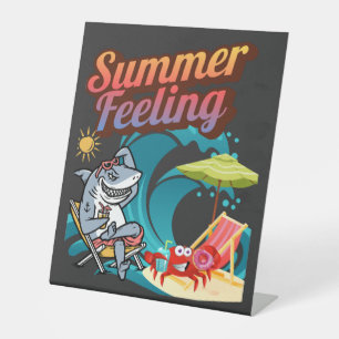 "Summer Feeling"  Pedestal Sign