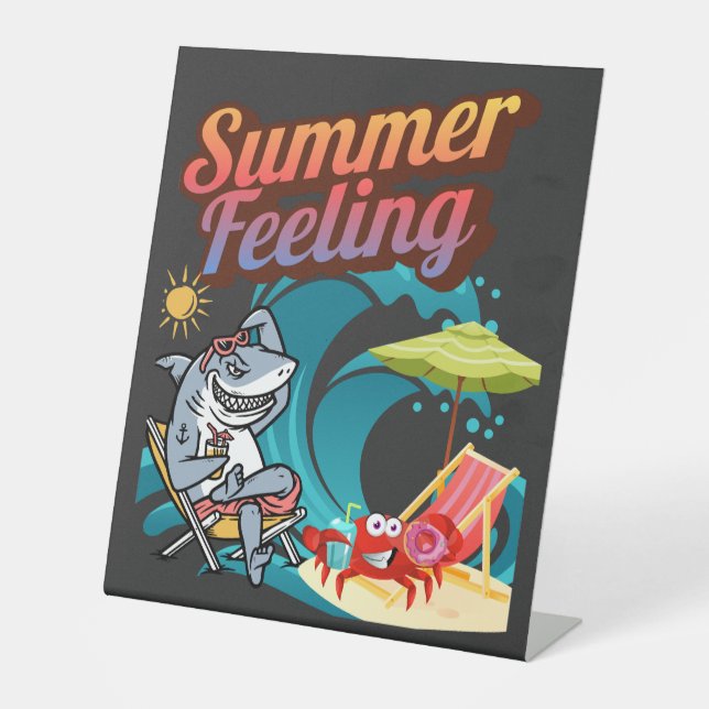 summer feeling pedestal sign (Front)