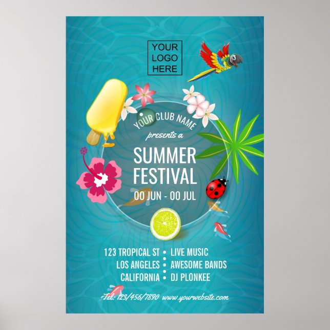 Summer Festival Club/Corporate advertisement Poster (Front)