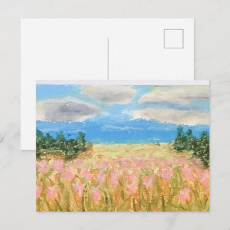 Summer Field of Flowers Postcard