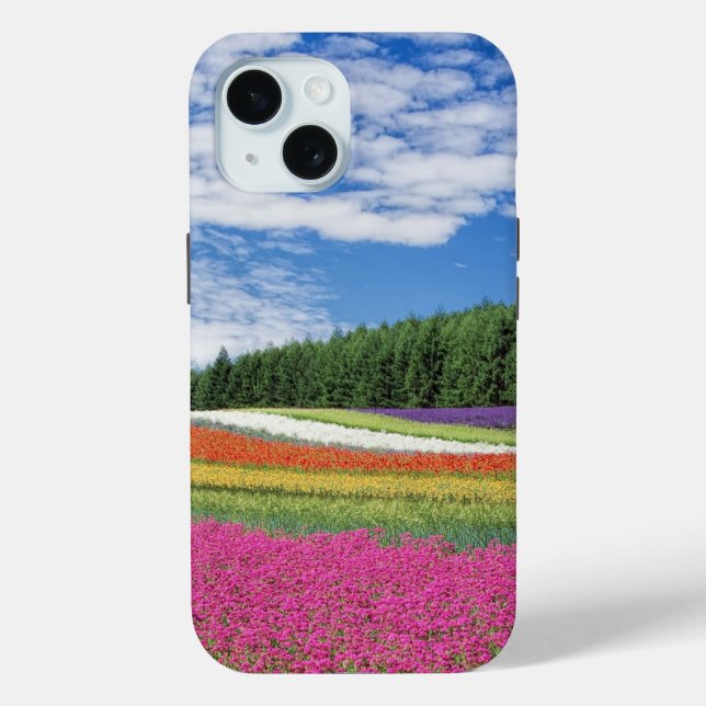 Summer Field Rows of Flowers Case-Mate iPhone Case (Back)