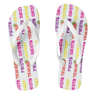 Summer Fiesta Siesta Tequila Repeat Bride Tribe Flip Flops