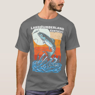 Summer Fishing Retro Sunset Kentucky Cumberland La T-Shirt