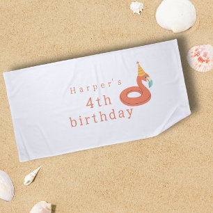 summer flamingo float  kids birthday pool party beach towel