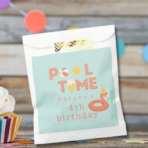 summer flamingo popsicle kids birthday pool party favour bags