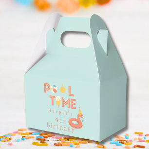 summer flamingo popsicle kids birthday pool party favour box