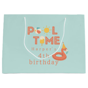 summer flamingo popsicle kids birthday pool party large gift bag