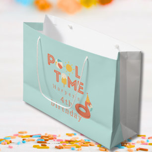 summer flamingo popsicle kids birthday pool party large gift bag