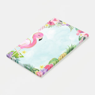 Summer Flamingo Post it Note Pad