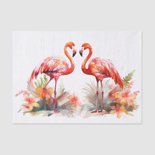 Summer Flamingo Tissue Paper (Front)