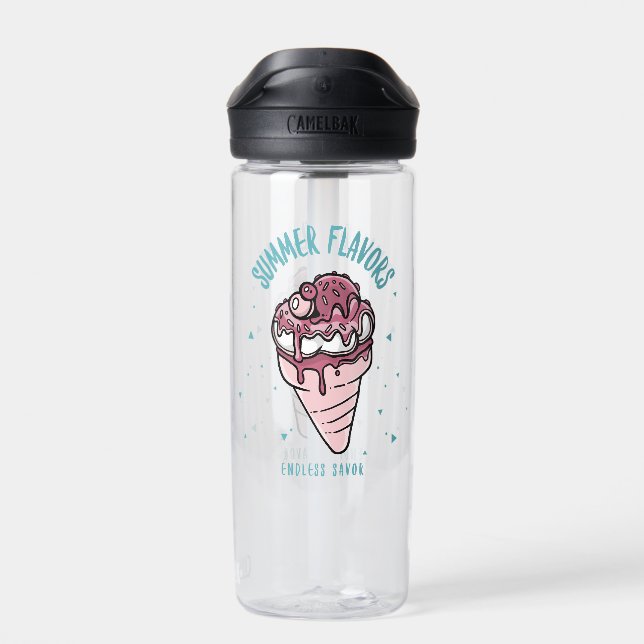 Summer Flavours Dripping Ice Cream Water Bottle (Back)