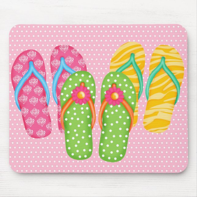 Summer Flip Flops Mouse Mat (Front)