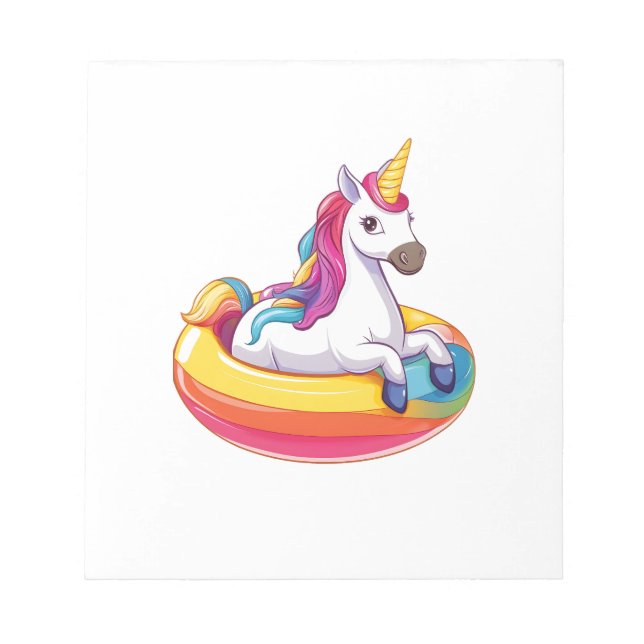 Summer Float Unicorn (1) Notepad (Front)