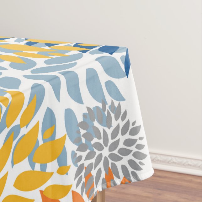 Summer Floral Abstract Bright Colours Pattern Tablecloth (In Situ)