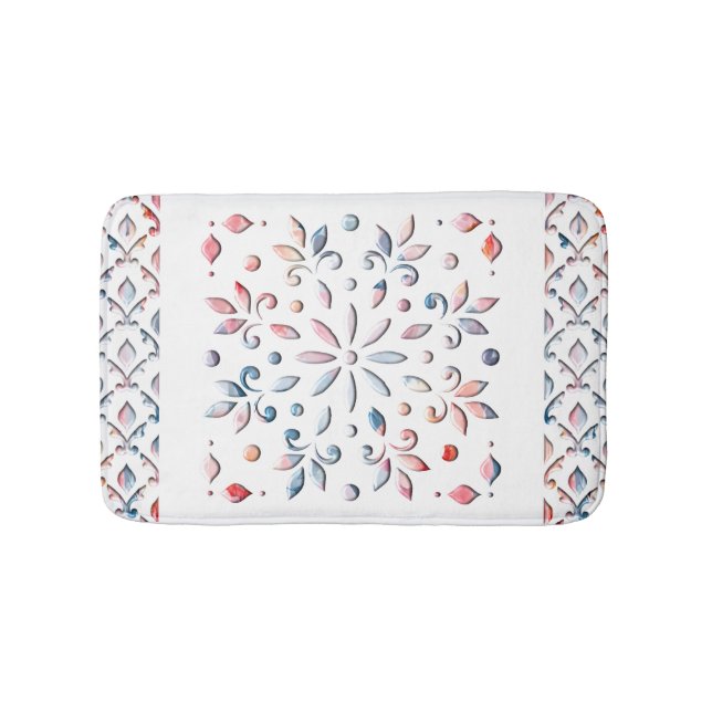 Summer Floral  Bath Mat (Front)