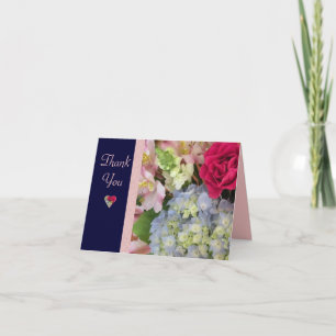 Summer Floral Bouquet Thank You Card