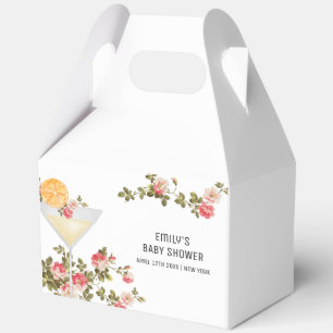 Summer Floral Brunch Bubbly Champagne Baby Shower Favour Box