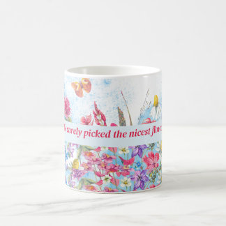 Summer Floral Butterfly Personalised Mug