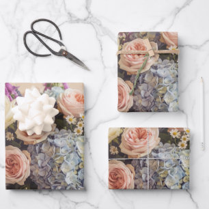 Summer Floral colorful bouquet Wrapping Paper Sheet