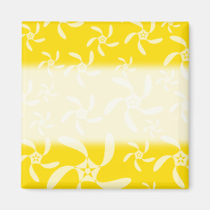Summer Floral Design. Sunny Yellow. Magnet