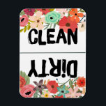 Summer Floral Dishwasher Magnet<br><div class="desc">Use this summer floral magnet on the front of your dishwasher to help remember if dishes are clean or dirty.</div>