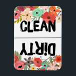 Summer Floral Dishwasher Magnet<br><div class="desc">Use this summer floral magnet on the front of your dishwasher to help remember if dishes are clean or dirty.</div>