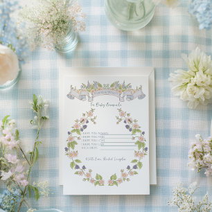 Summer Floral Garden Baby Shower Enclosure Card