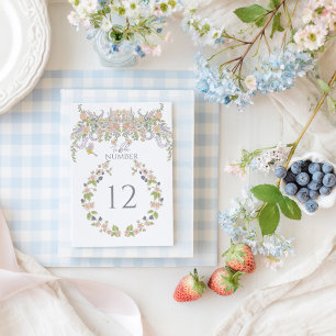 Summer Floral Garden  Table Number