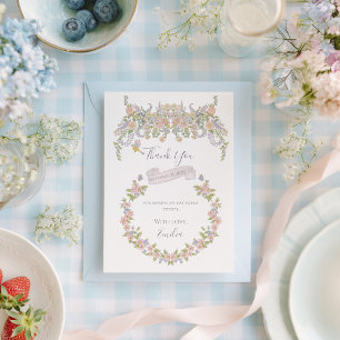 Summer Floral Garden  Thank You Card