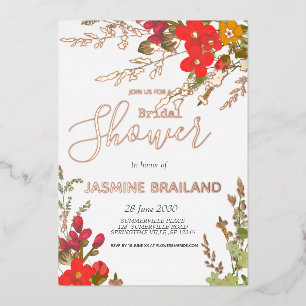 Summer Floral Garden Wildflowers Bridal Shower