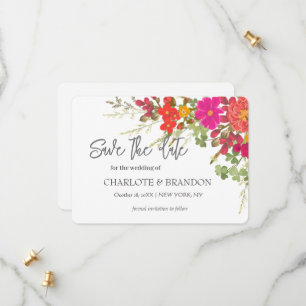 Summer Floral Garden Wildflowers Wedding Save The Date