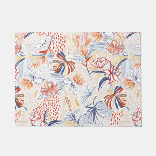 Summer Floral Pattern Doormat