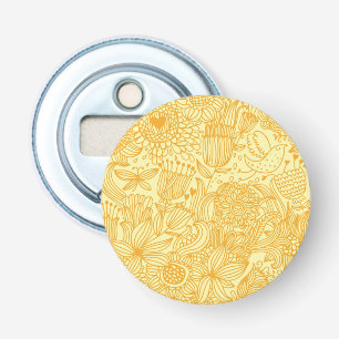 Summer floral pattern in warm colours bottle opener