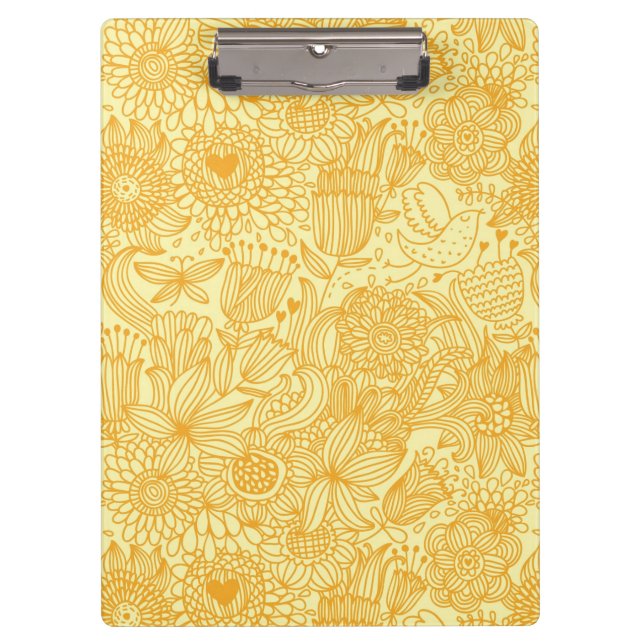 Summer floral pattern in warm colours clipboard (Front)