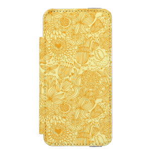 Summer floral pattern in warm colours incipio watson™ iPhone 5 wallet case