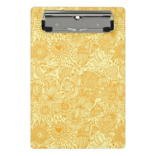 Summer floral pattern in warm colours mini clipboard