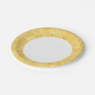 Summer floral pattern in warm colours paper plate