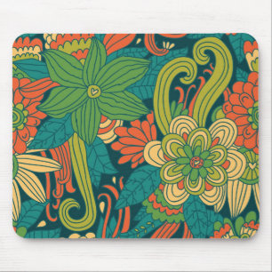 Summer floral pattern mouse mat