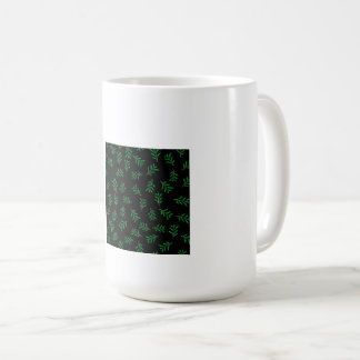 Summer Floral Texture Isolated on Black Background Coffee Mug