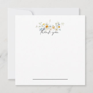 Summer Floral Thank You Notecard