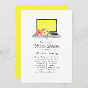 Summer Floral Virtual Baby Shower Invitation