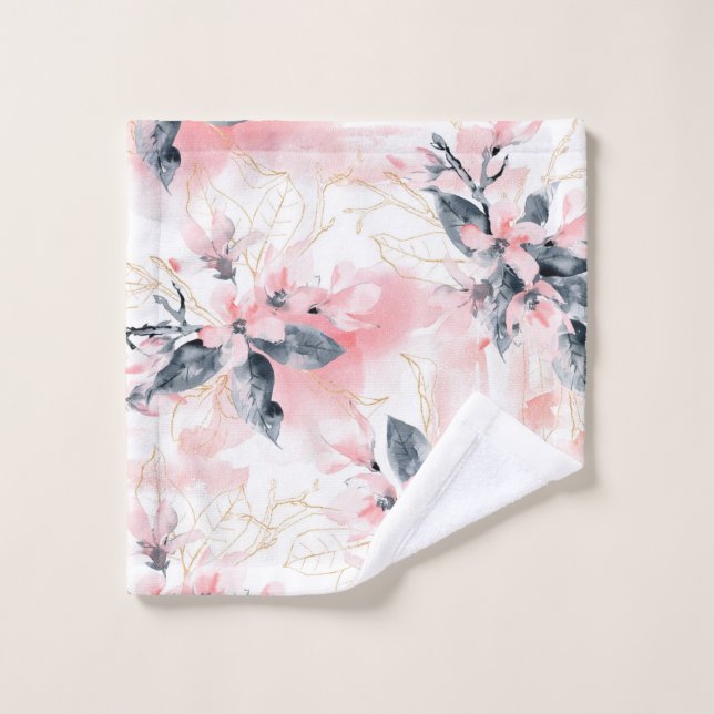 Summer Floral Washcloth Wash Cloth (Wash Cloth)