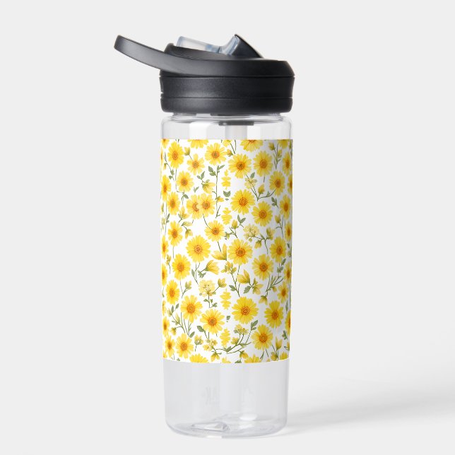 "Summer Floral Water Bottle - 20oz, Leakproof" (Right)