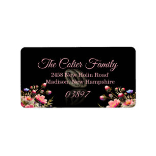 Summer Floral Wedding Design Address Label