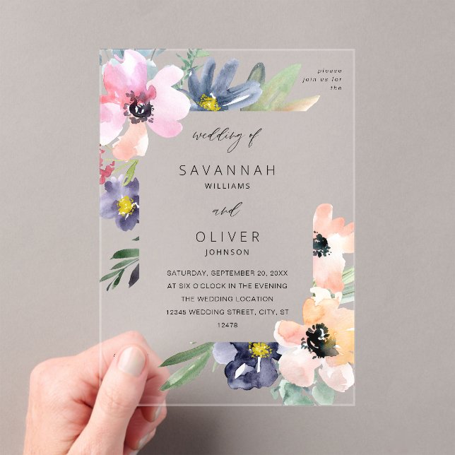 Summer Floral Wedding Invitation (Insitu (Handheld))